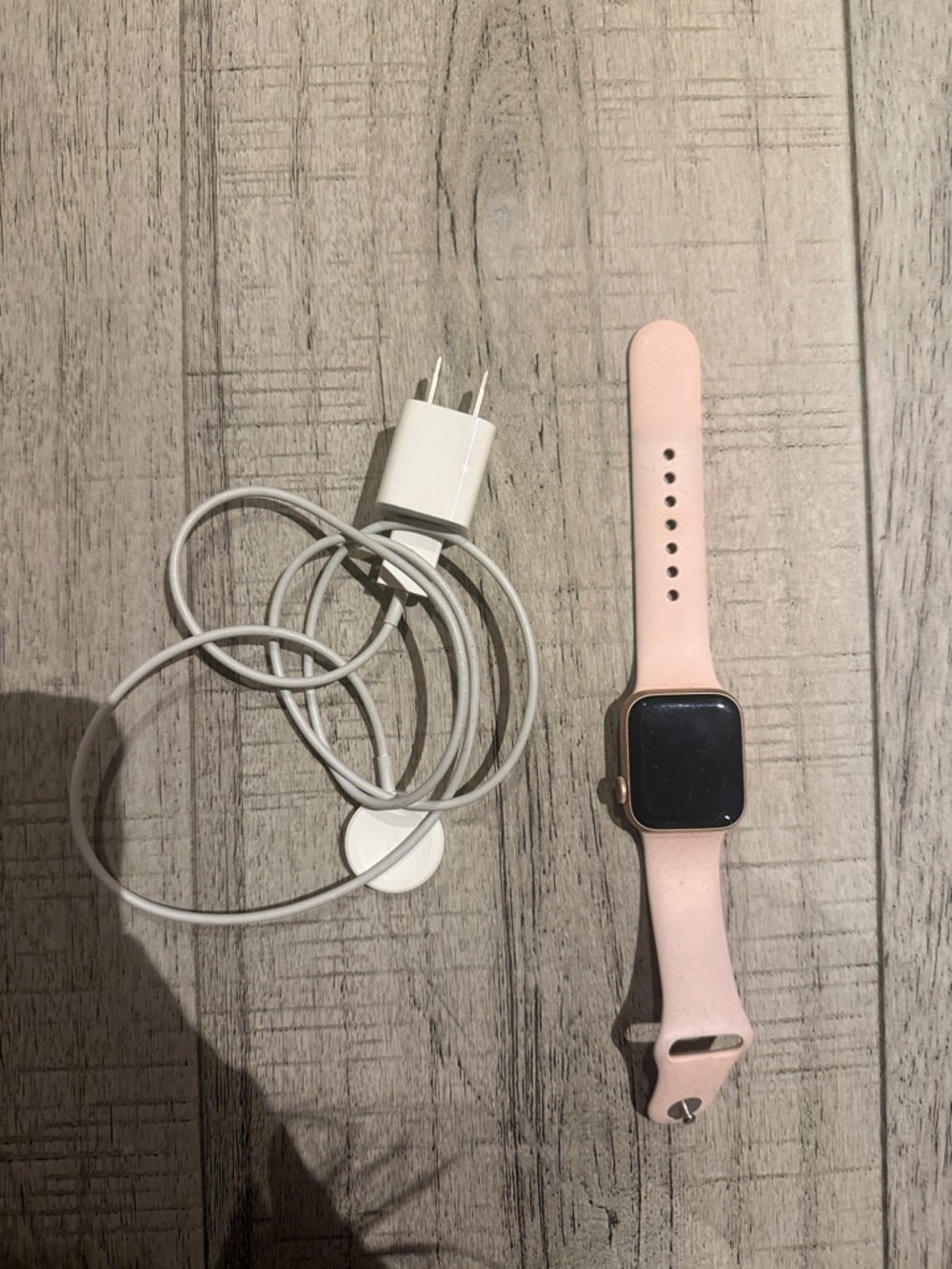 Pink apple watch with Magnetic Charger